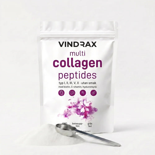Vindrax Multi Collagen Peptides, påse med skopa